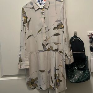 Halston Heritage Button Front Shift Dress size 6